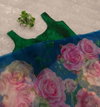 Vk 4183 Soft Organza Flower Print Hand Work Party Wear Saree